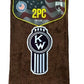The Rag Guys - KWBR-B2 - KENWORTH Ol Skool Brown Rag/Towel Black Logo - Set Of 2
