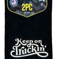 The Rag Guys - KEBK-B1: KEEP ON TRUCKING Black Logo Black Towel
