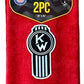The Rag Guys - KWRD-B2 - KENWORTH Ol Skool Black Logo Red Rag/Towel - Set Of 2