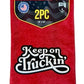 The Rag Guys - KERD-B1 - KEEP ON TRUCKING Black Logo Red Rag/Towel - Set Of 2
