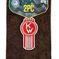 The Rag Guys - KWBR-R2 - KENWORTH Red Ol Skool Logo Brown Rag/Towel - Set Of 2