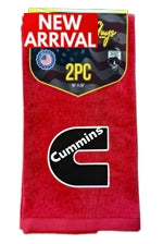 The Rag Guys - CURD-B1 - CUMMINS Black Logo Red Rag/Towel - Set of 2