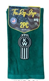 The Rag Guys - KWDG-B1 - KENWORTH Black Logo Dark Green Rag/Towel - Set Of 2