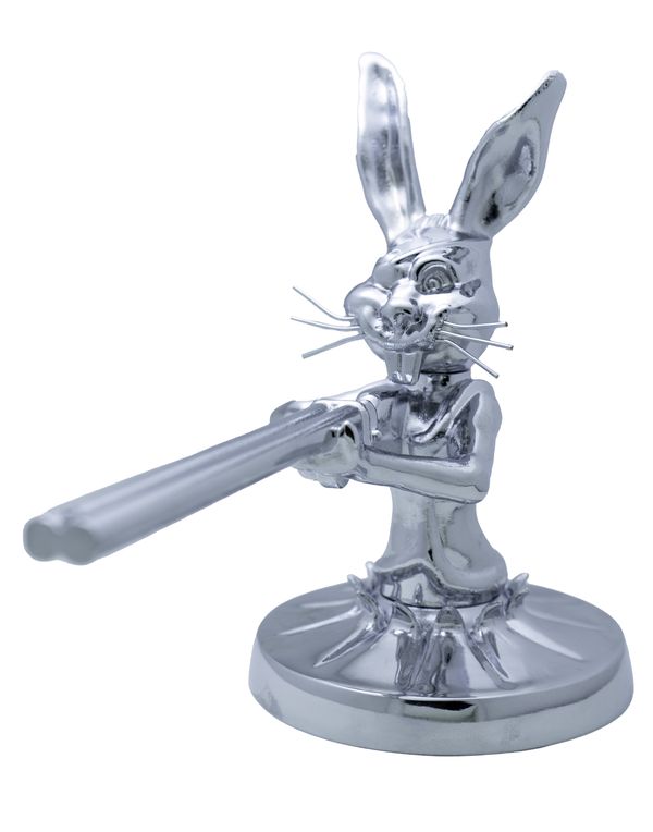 NTP - Chrome Shotgun Bunny Hood Ornament