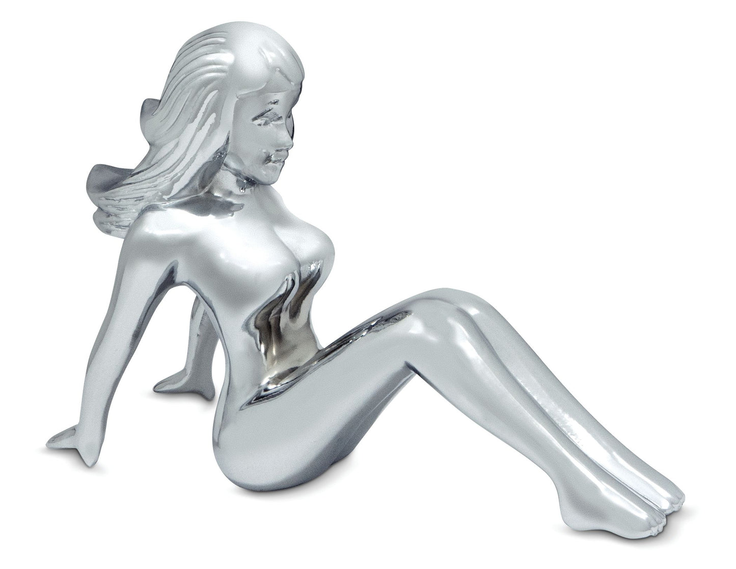 NTP - Chrome Sitting Lady Hood Ornament