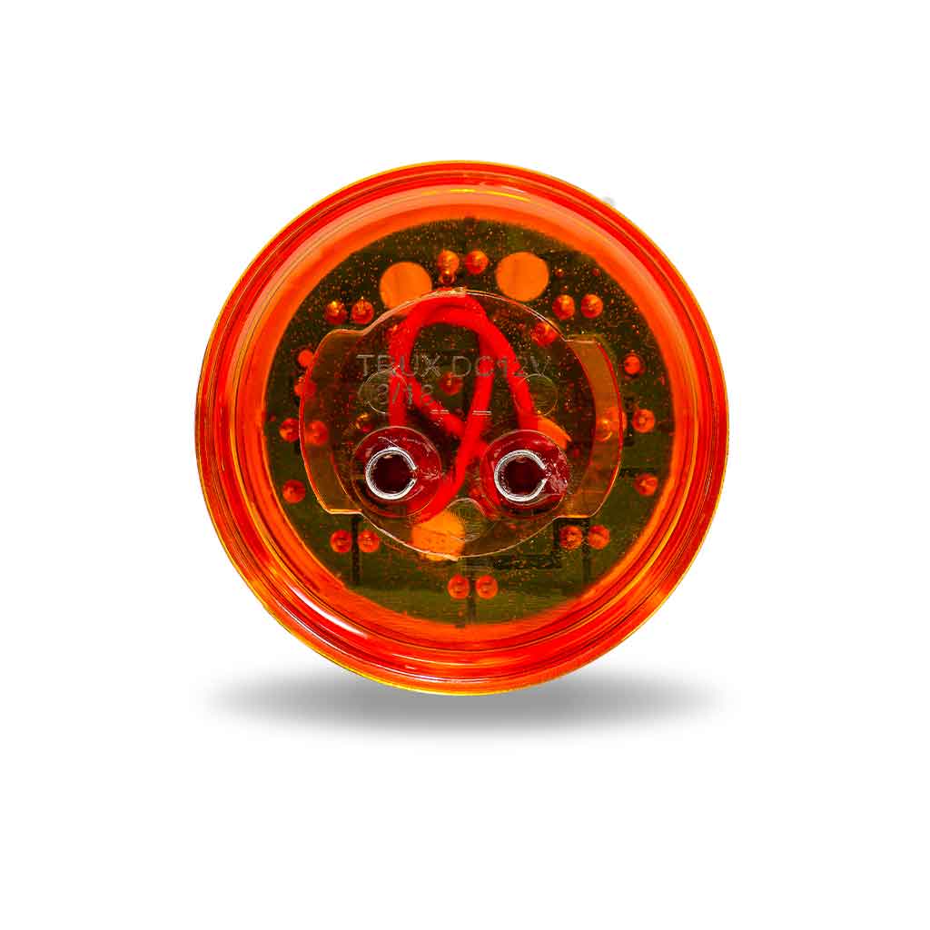 TX-TLED-2HA: 2.5″ Amber Clearance Marker Round LED Light – 13 Diodes