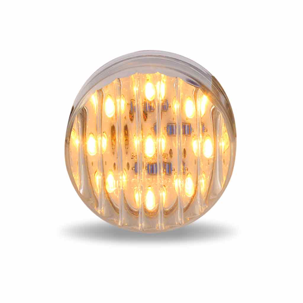 TX-TLED-2TA: 2″ Clear Amber Marker Round LED Light