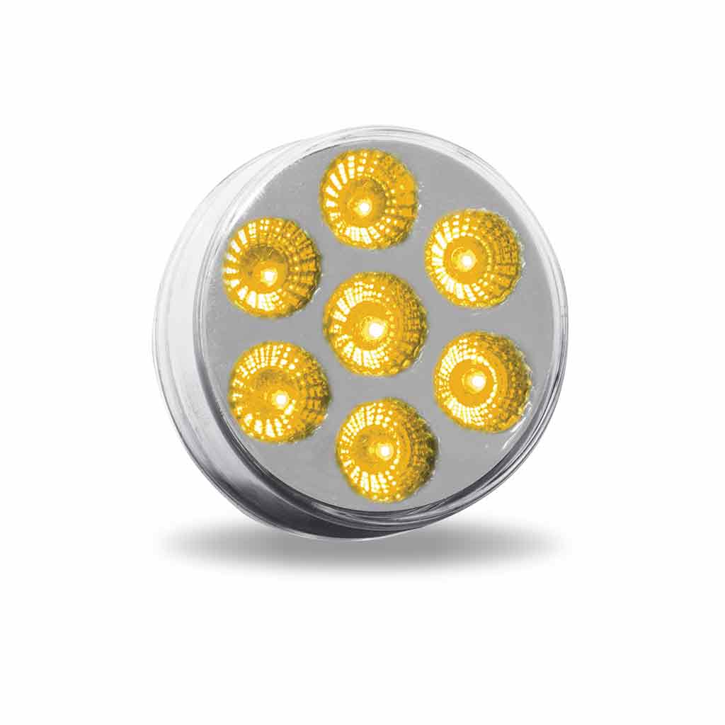 TLED-2XAB - 2″ Amber Marker to Blue Auxiliary Round LED Light – 7 Diodes