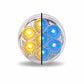 TLED-2XAB - 2″ Amber Marker to Blue Auxiliary Round LED Light – 7 Diodes