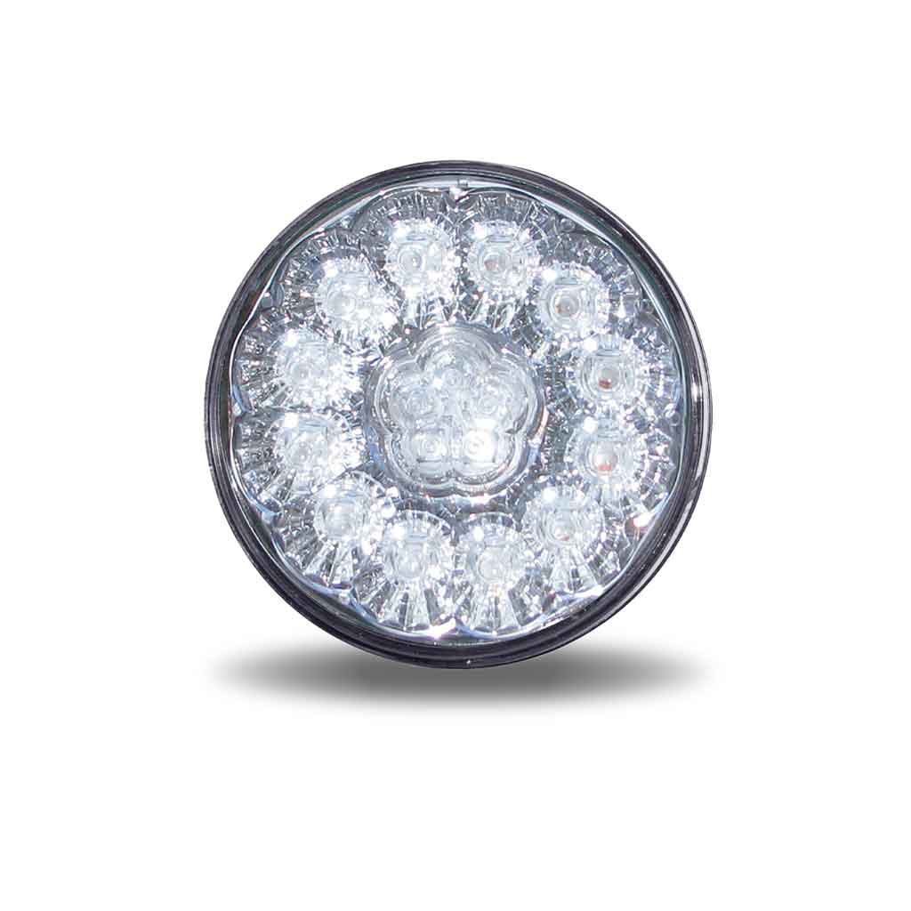 TX-TLED-417CR: Super Diode 4" Circle LED's - Clear Lens / Red LED