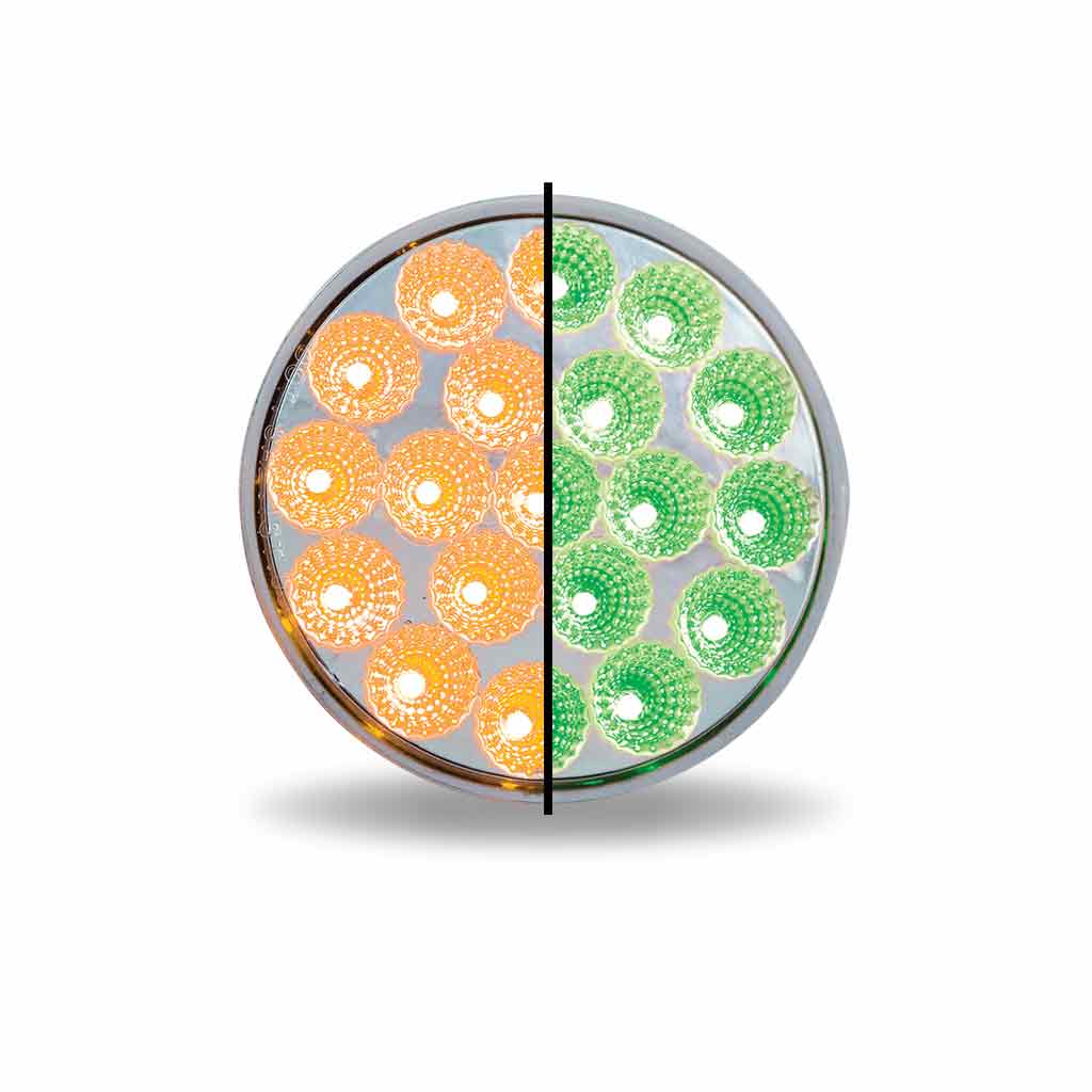TX-TLED-4XAG: 4" Amber/Green Dual Revolution LED Tail Light