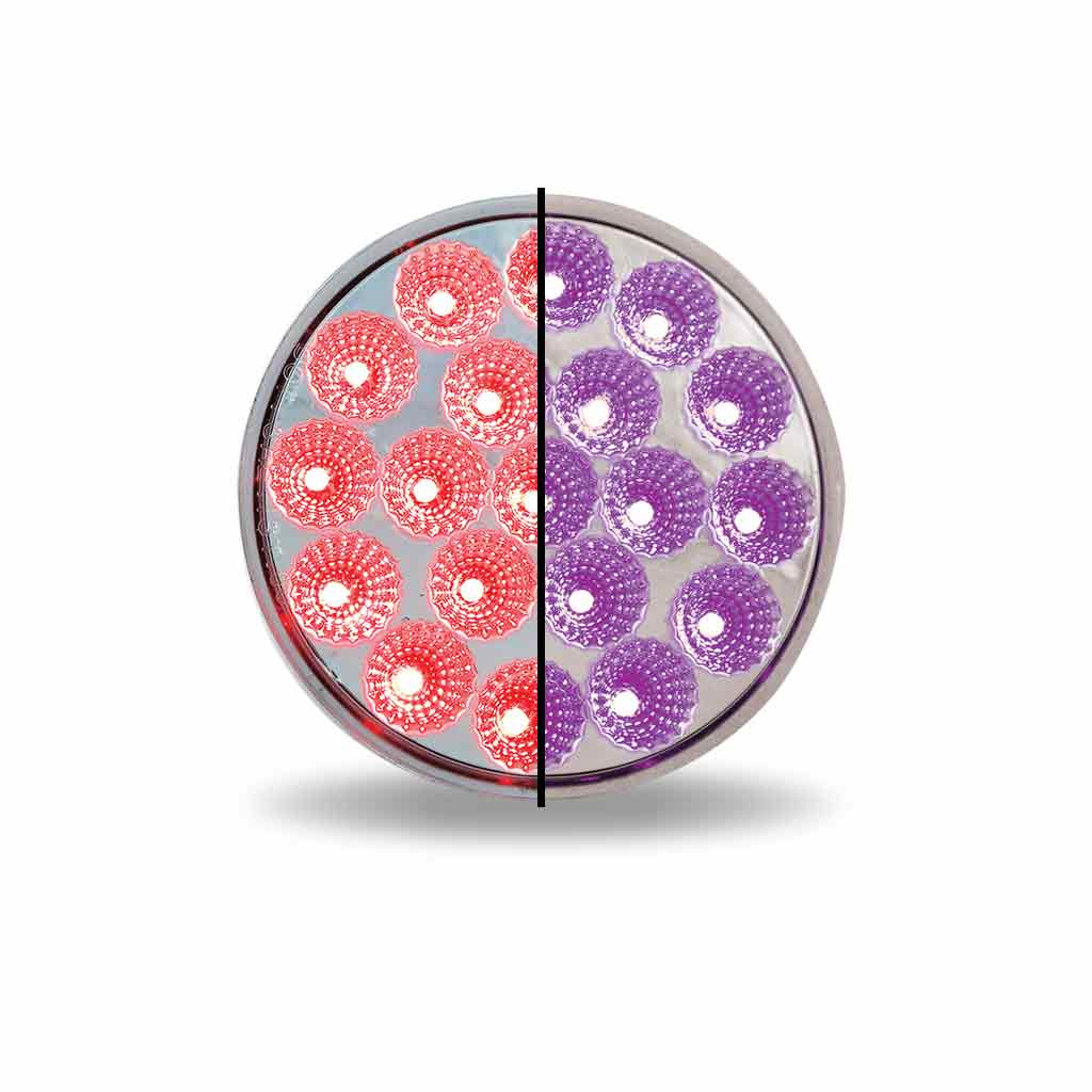 TX-TLED-4XRP: 4" Red/Purple Dual Revolution LED Tail Light