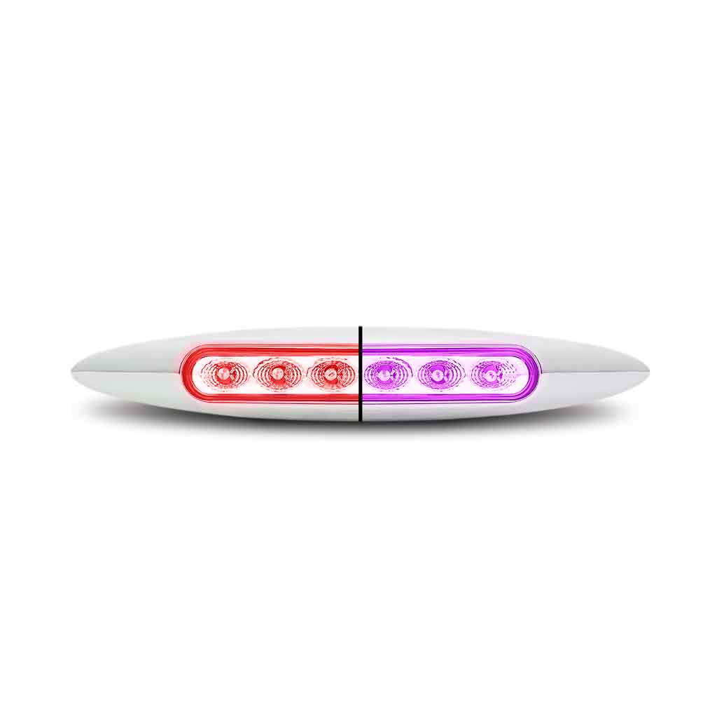 TX-TLED-6XRP: 6" Red/Purple Dual Revolution Marker Slim LED Light