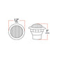 TX-TLED-B3R: 3/4" Amber Mini Button LED Marker Light