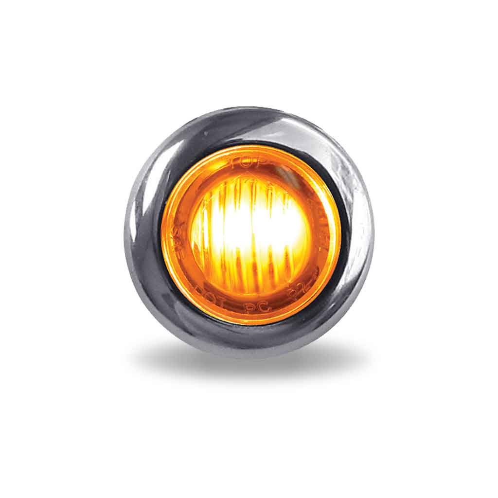 TX-TLED-BX3AW: 3/4″ Clear Amber Round LED Light