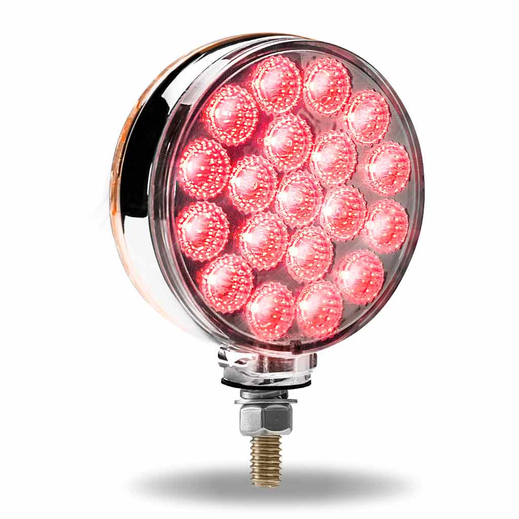 TX-TLED-DFXB: Amber/Red To Blue Double Face Round Reflector LED Light