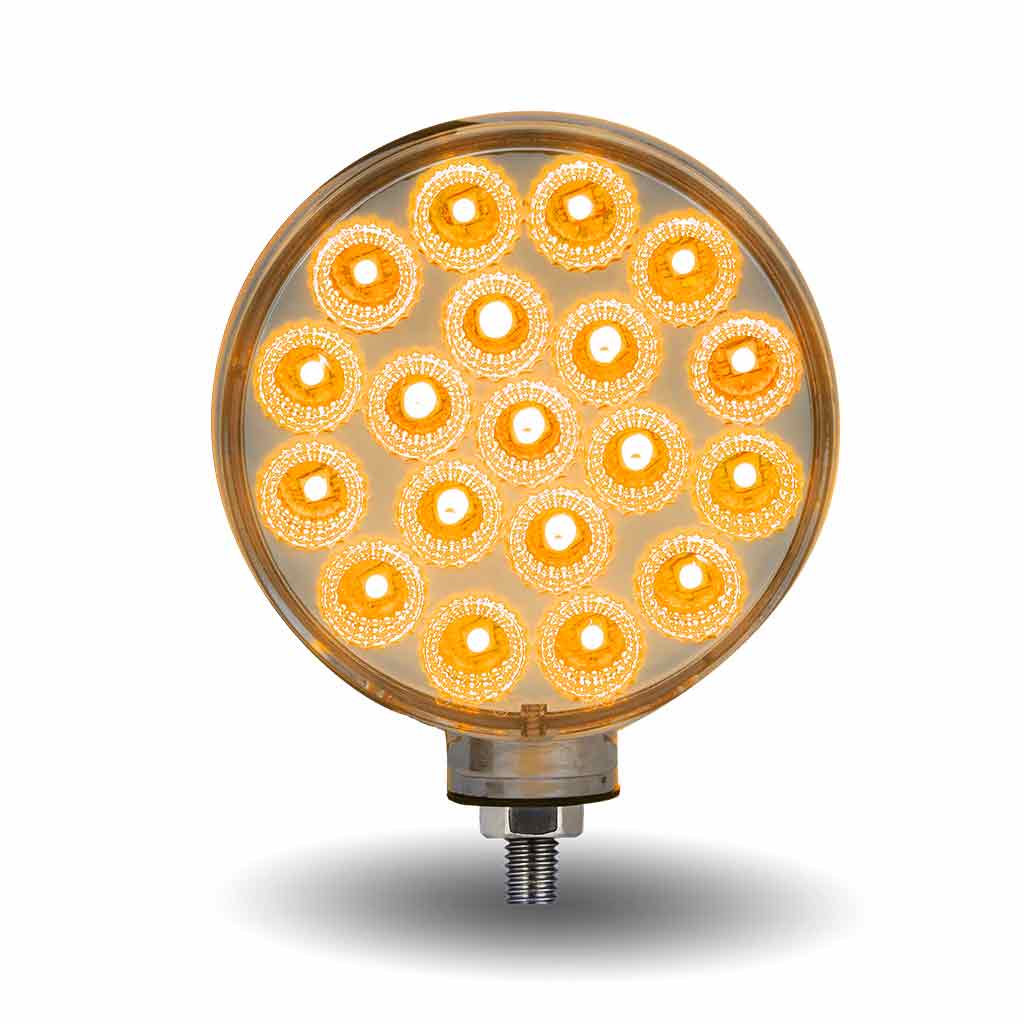 TX-TLED-DFXB: Amber/Red To Blue Double Face Round Reflector LED Light
