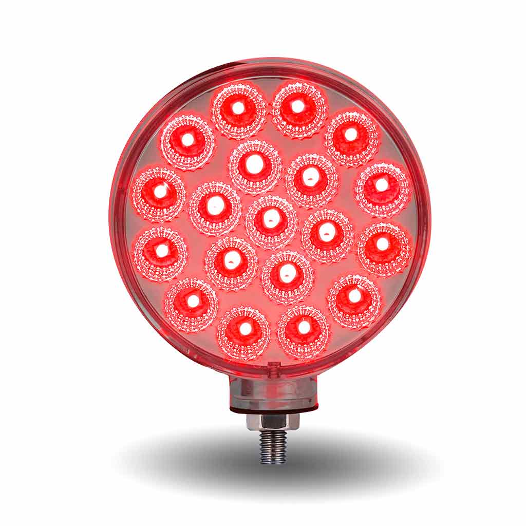 TX-TLED-DFXB: Amber/Red To Blue Double Face Round Reflector LED Light
