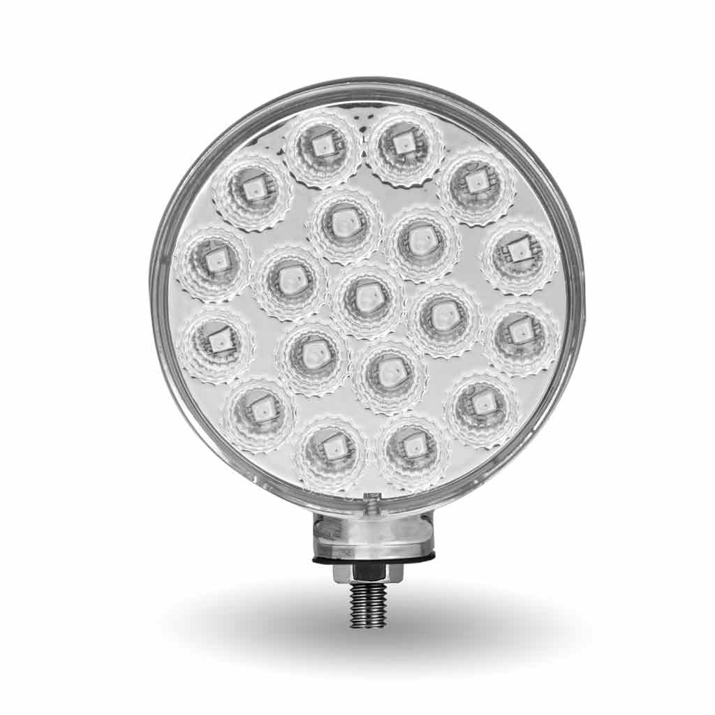 TX-TLED-DFXB: Amber/Red To Blue Double Face Round Reflector LED Light