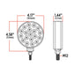 TX-TLED-DFXB: Amber/Red To Blue Double Face Round Reflector LED Light