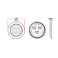 TX-TLED-F4CR1: 4" Flatline Flange Mount Clear Red LED