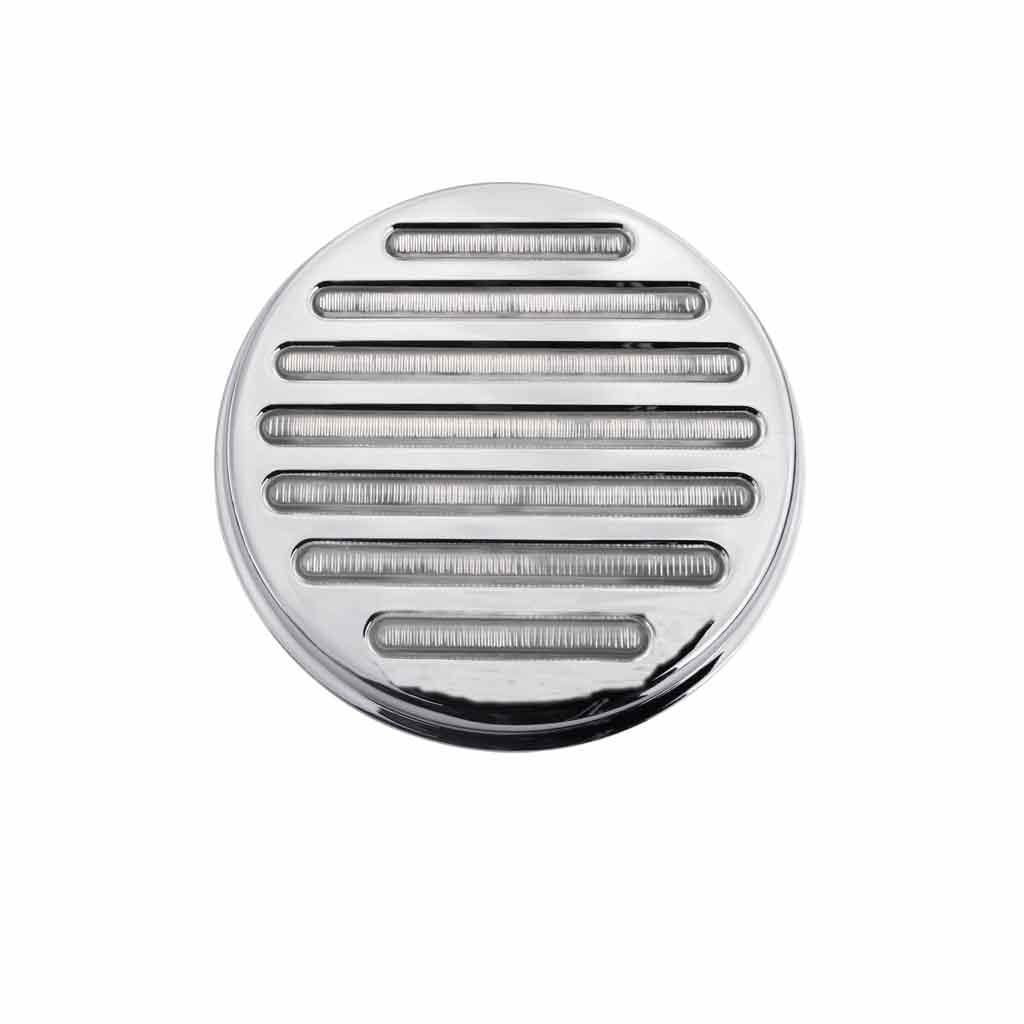 TX-TLED-F4CR: 4" Flatline Flange Mount Clear Red LED (49 Diodes)