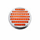 TX-TLED-F4CR: 4" Flatline Flange Mount Clear Red LED (49 Diodes)