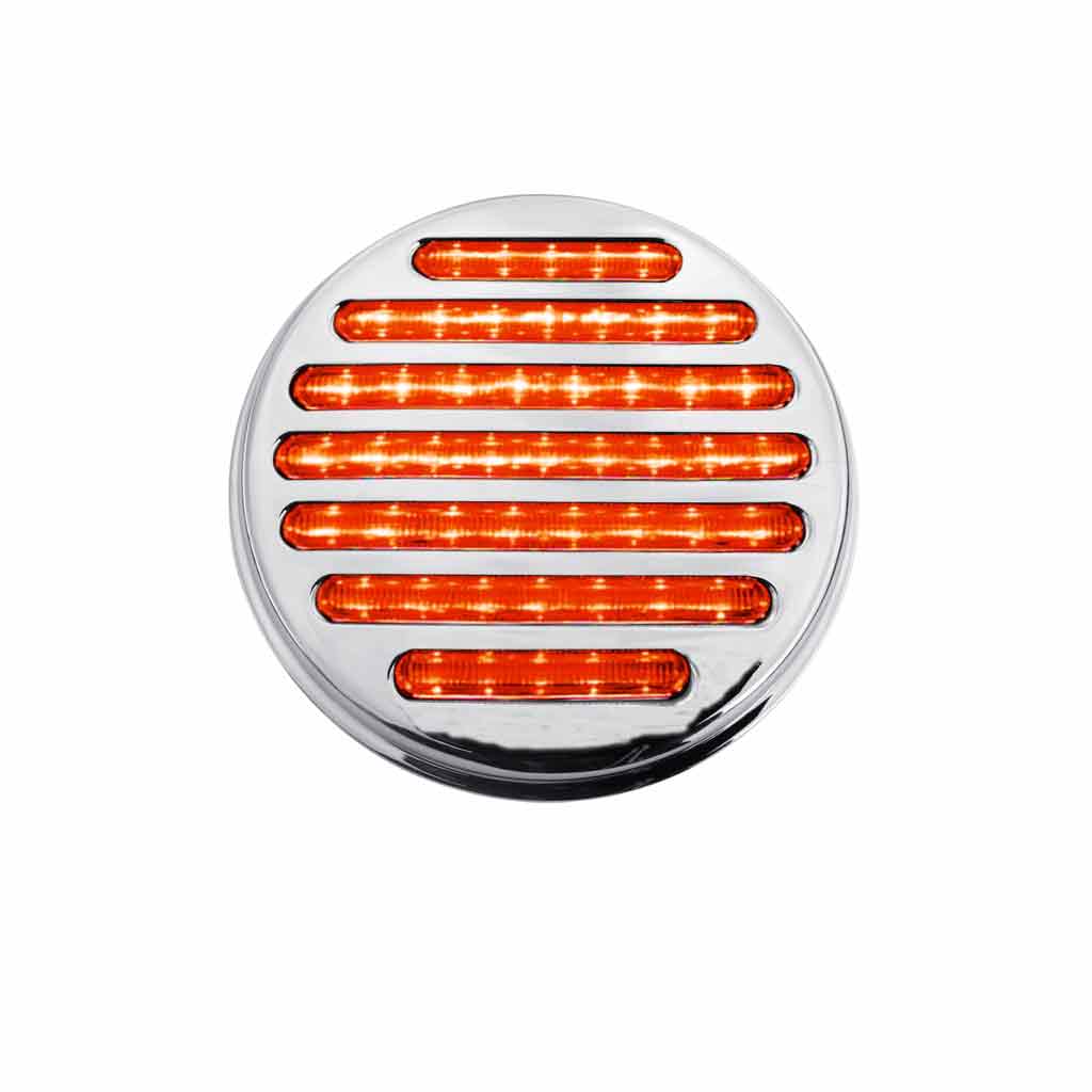 TX-TLED-F4CR: 4" Flatline Flange Mount Clear Red LED (49 Diodes)