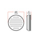 TX-TLED-F4CR: 4" Flatline Flange Mount Clear Red LED (49 Diodes)