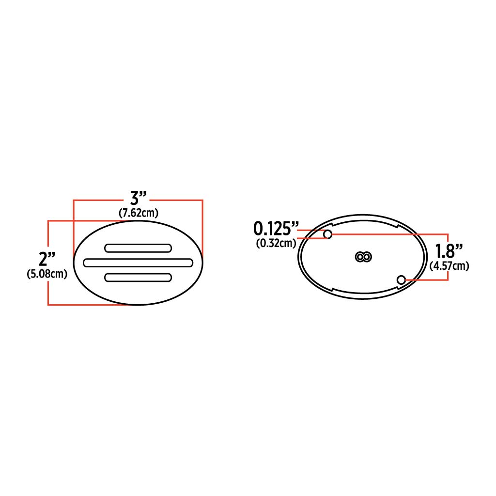TX-TLED-FG2CA: Small Marker Flatline Amber LED - Clear Lens