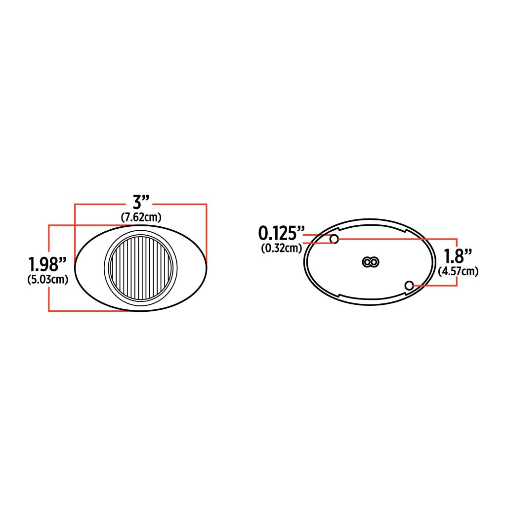TX-TLED-G2A: Amber LED/Amber Lens G2 Marker Light