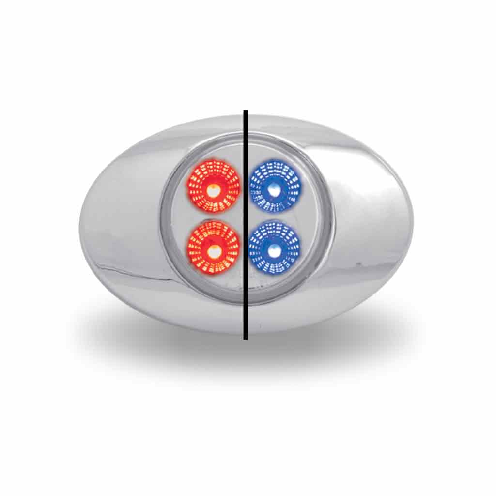 TX-TLED-G2XAB: Dual Revolution Amber/Blue LED Marker Light (4 Diodes)