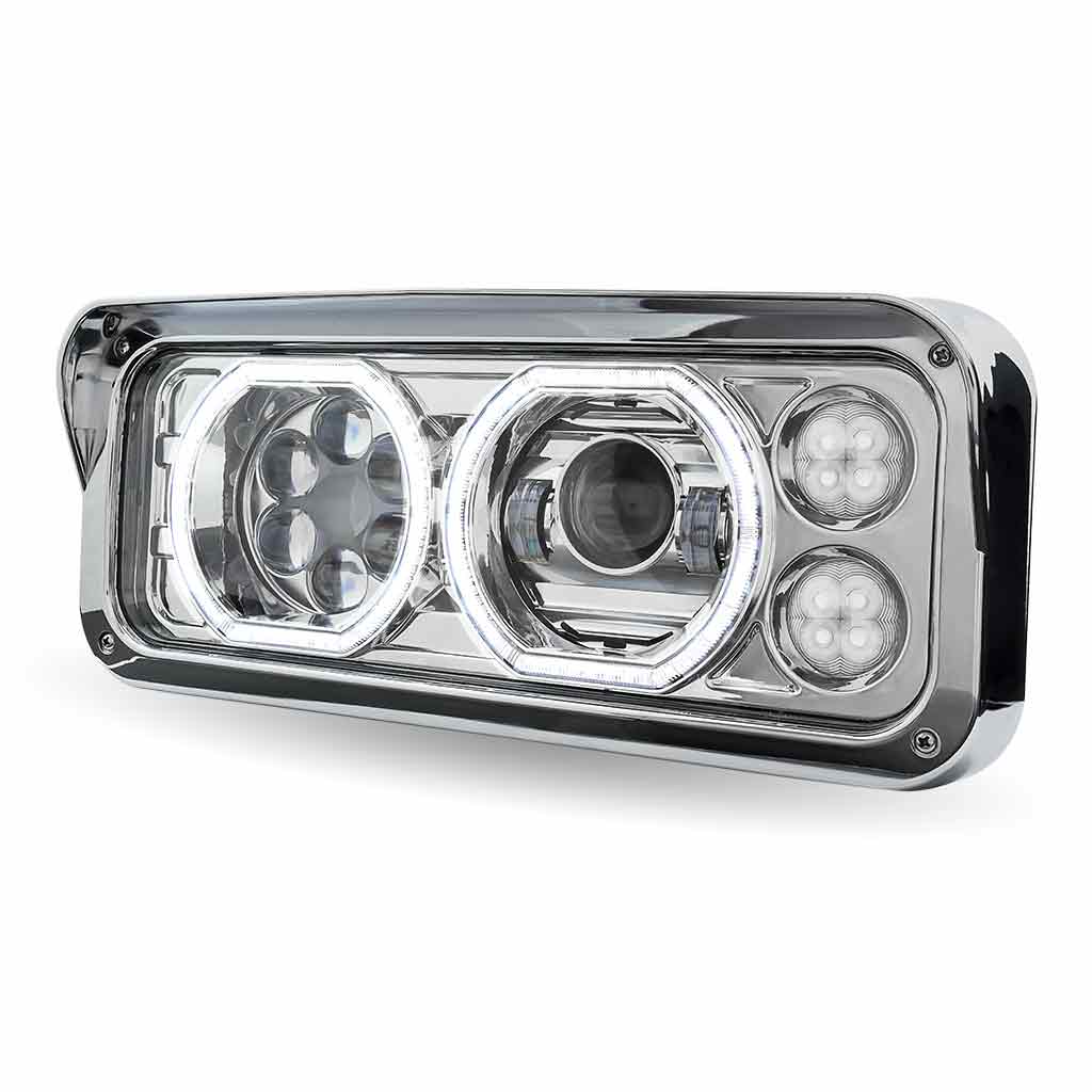TX-TLED-H120: Chrome Universal LED Projector Headlight (Driver)