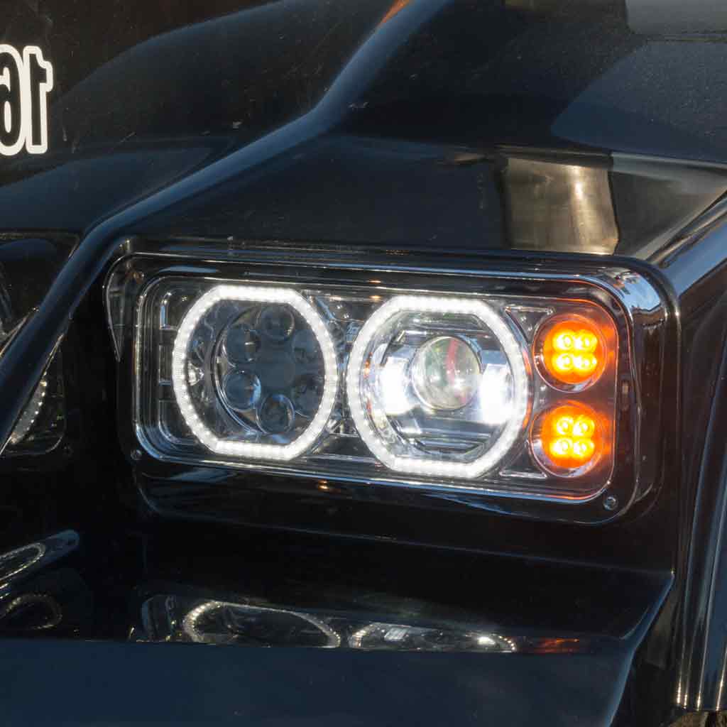 TX-TLED-H120: Chrome Universal LED Projector Headlight (Driver)