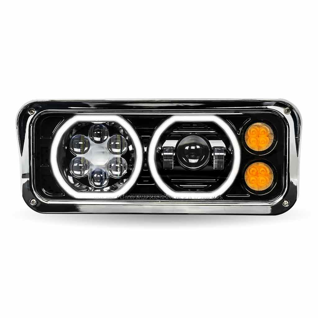 TX-TLED-H122: Black Universal LED Projector Headlight Assembly (Driver)
