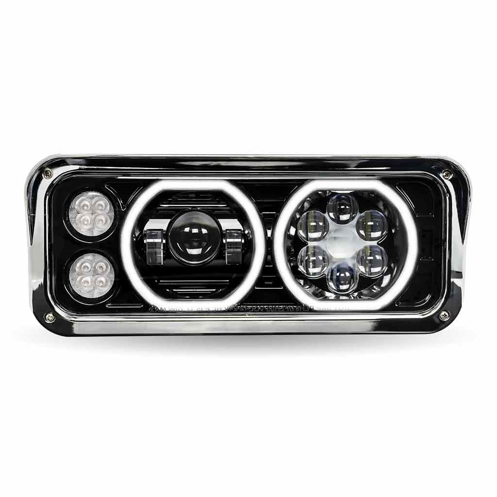 TX-TLED-H123: Black Universal LED Projector Headlight (Passenger)