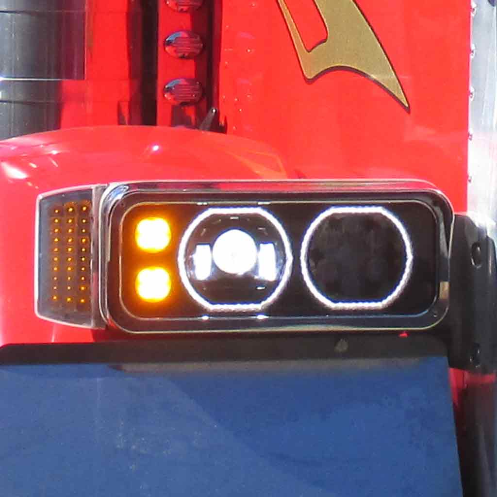 TX-TLED-H123: Black Universal LED Projector Headlight (Passenger)