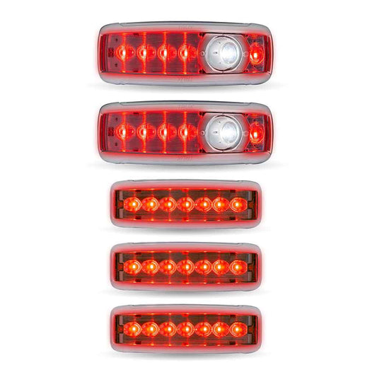TX-TLED-IK80: Chrome LED Interior Projector Dome 7-Color Cab & Sleeper Lighting Kit for Kenworth