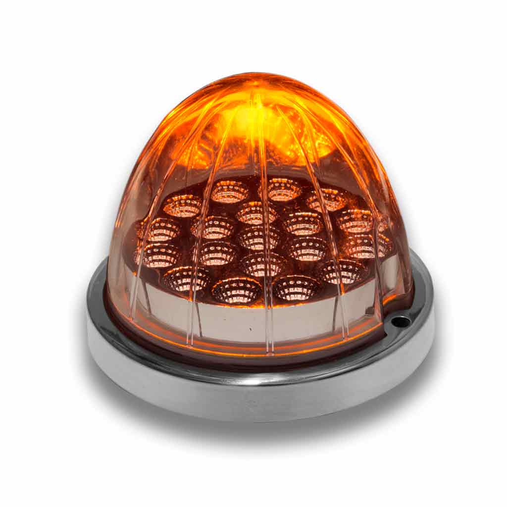 TX-TLED-WCA: Clear Amber Clearance & Marker Watermelon LED Light – 19 Diodes