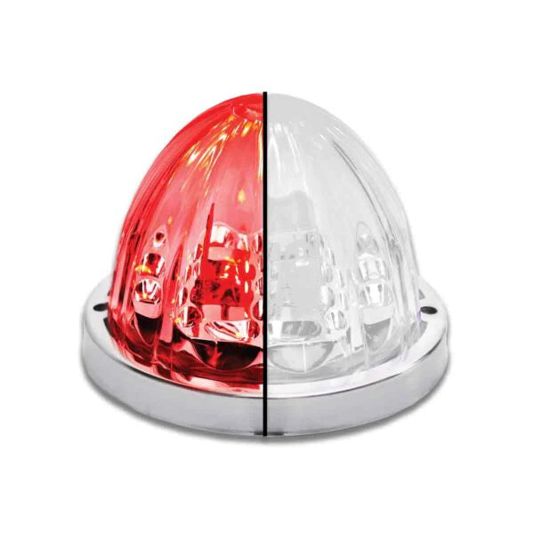 TX-TLED-WTRW: Red & White LED/Clear Lens Star-Burst Watermelon Light