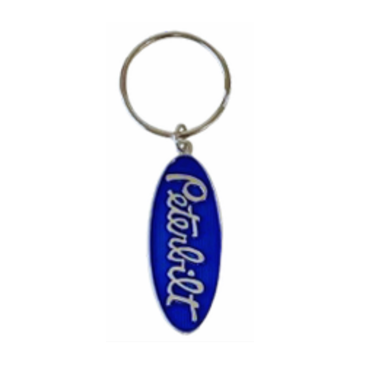AACC - PBTAG- BLV1 - Blue PETERBILT Oval Metal Keyring