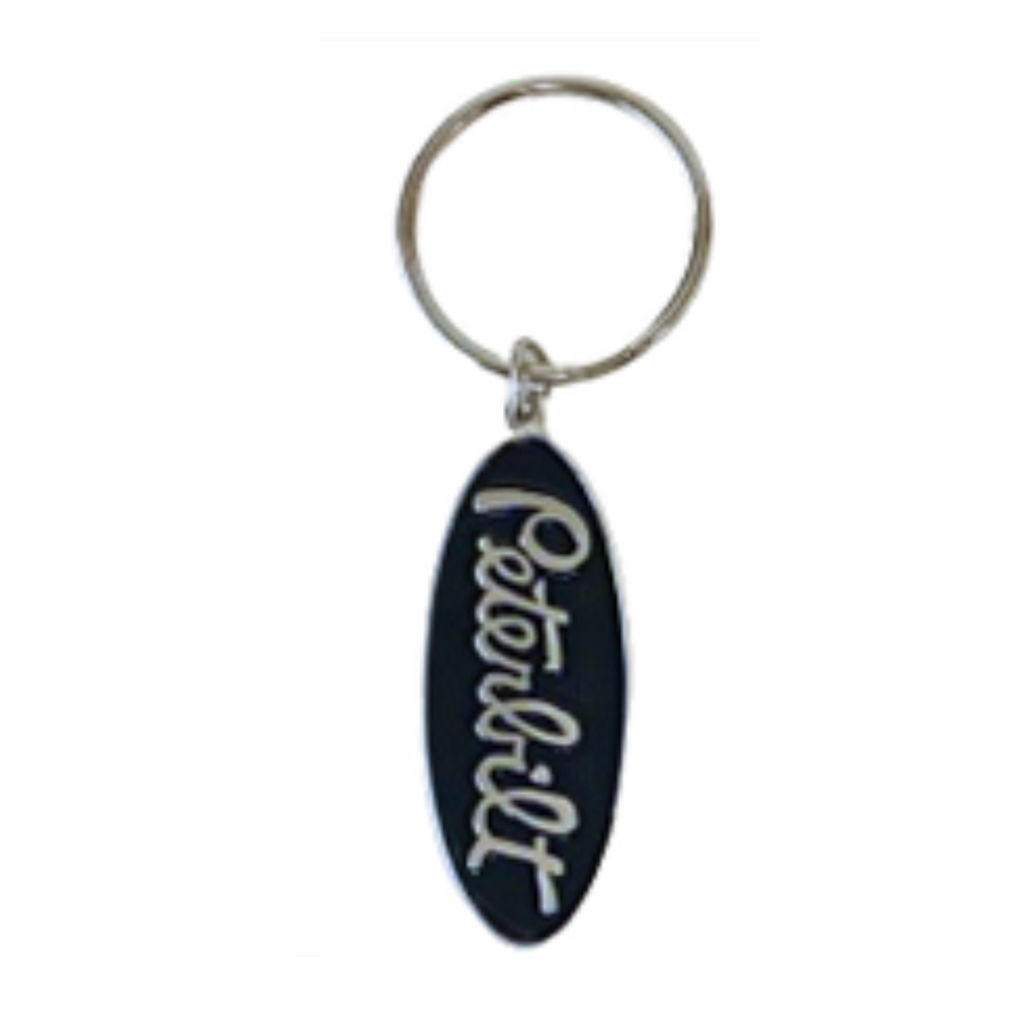 AACC - PBTAG- BV1 - Black PETERBILT Oval Metal Keyring