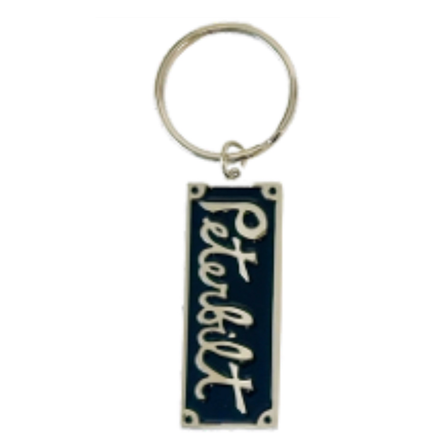 AACC - PBTAG- BV2 - Black PETERBILT Vintage Metal Keyring