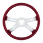 UP- 88280: 18" 4 SPOKE STEERING WHEEL ONLY - CANDY RED