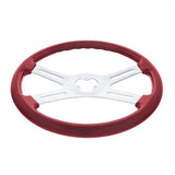 UNITED PACIFIC - 88280 - 18" 4 SPOKE STEERING WHEEL ONLY - CANDY RED