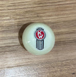 GS-KW8 : White Round Knob with white/red/black long KW detail - with extended nut at base