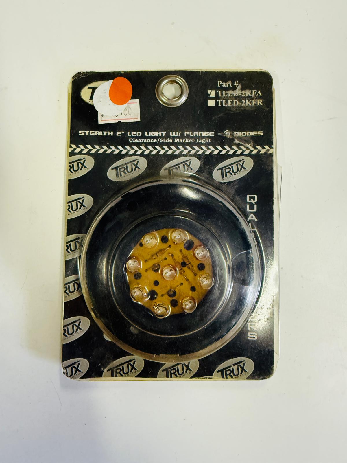 TLED-2KFA : Stealth 2" LED Light with Flange - Clear Lens / Amber LED