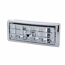 41503 Chrome Plastic A/C Vent With Crystal For 2002-2005 Kenworth - Center - Clear Crystal
