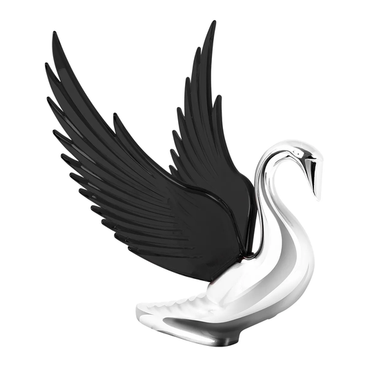 Grand General - 48053 : BLACK WindRider Chrome Swan Hood Ornament