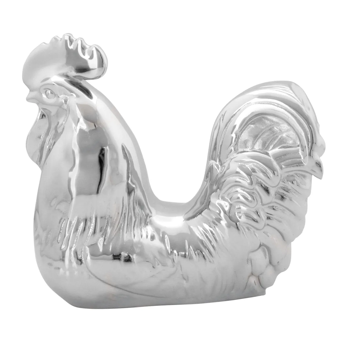 Grand General - 48220 : Chrome Sitting Rooster Hood ornament